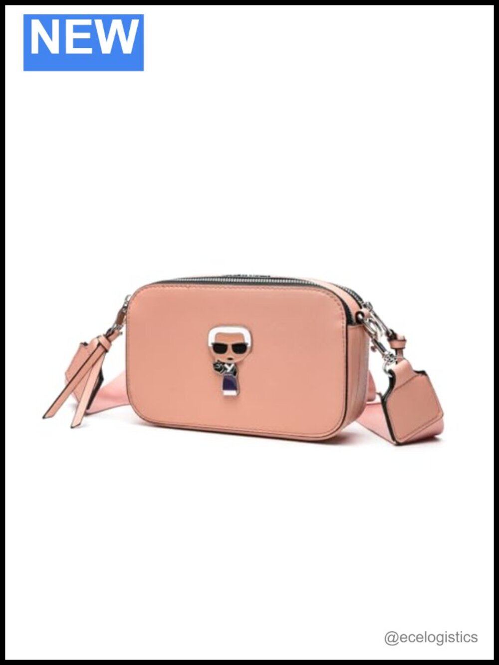Faux Leather Crossbody Camera Bag Satchel with Adjustable Chain Strap